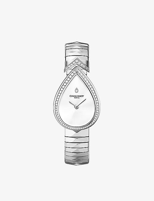 CHAUMET: Joséphine Aigrette stainless steel and 0.08ct diamond watch