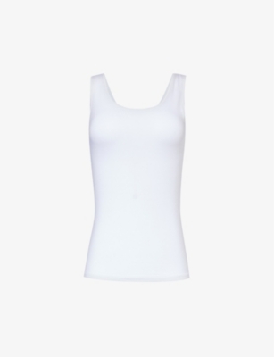 Hanro Scoop-neck Sleeveless Top In White