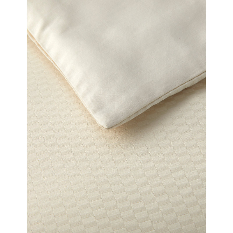 Shop Hugo Boss Boss Almond Loft Almond Textured-design Single Cotton Duvet Cover 140cm X 200cm