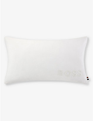 BOSS: Almond Flowers rectangle-shape linen cushion cover 33cm x 35cm