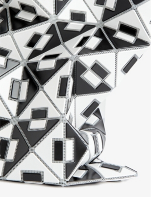 Shop Bao Bao Issey Miyake Connect Geometric-pattern Pvc Shoulder Bag In White X Black