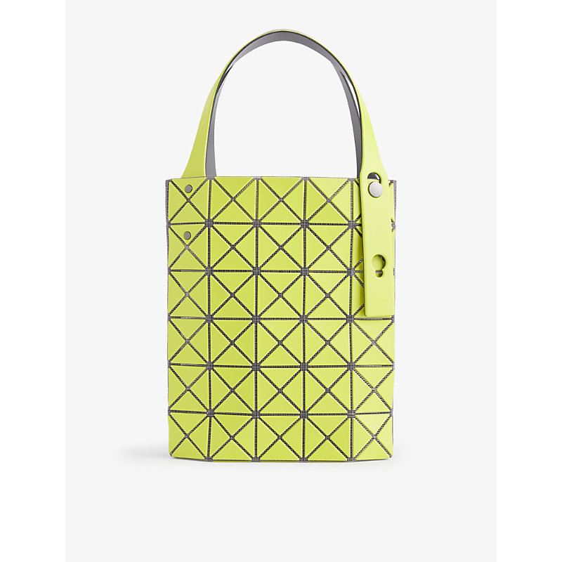 Shop Bao Bao Issey Miyake Womens Yellow Green X Gray Duo Mini Pvc Tote Bag