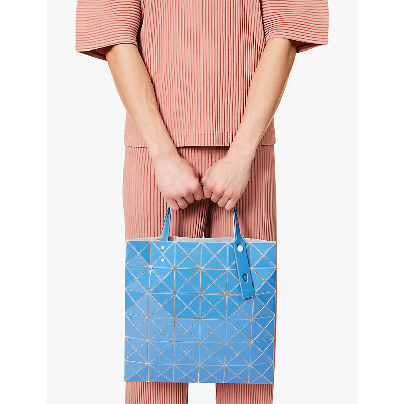 Shop Bao Bao Issey Miyake Womens Blue Lucent Gloss Pvc Tote Bag