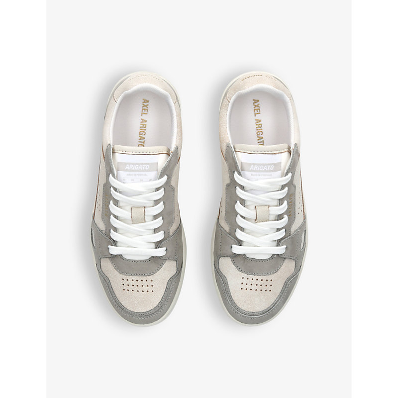 Shop Axel Arigato Women's White/oth Dice Lo Leather And Recycled-polyester Low-top Trainers