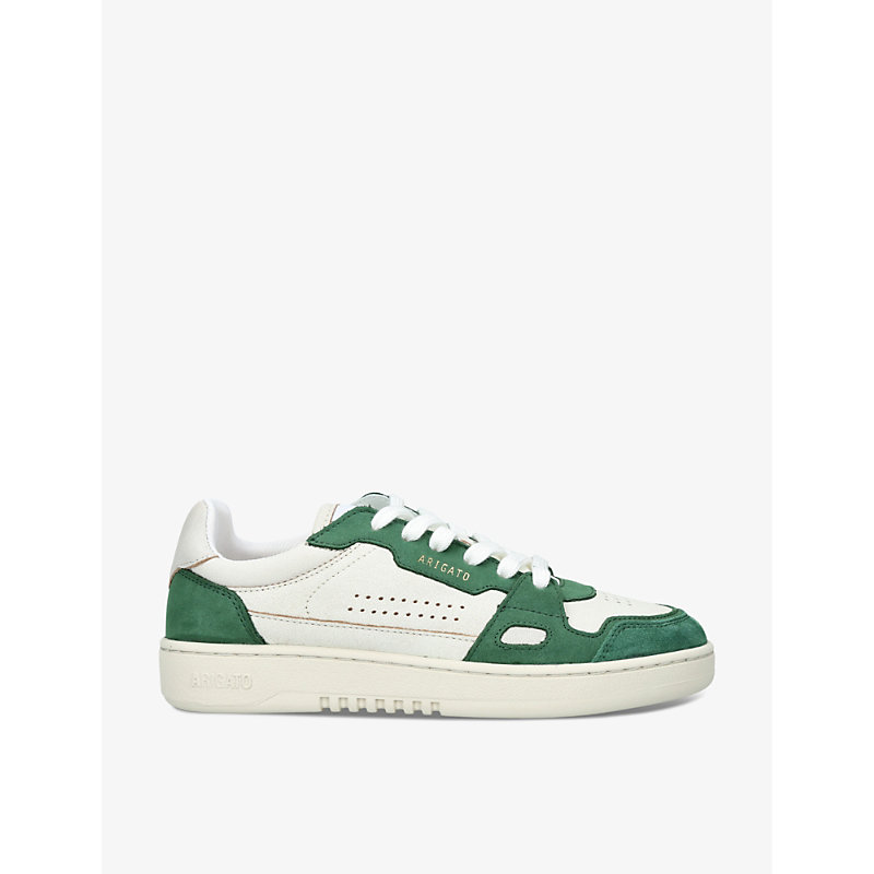 Shop Axel Arigato Dice Lo Leather And Recycled-polyester Low-top Trainers In Green Oth