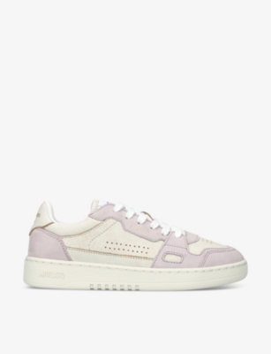 Shop Axel Arigato Women's Lilac Dice Lo Leather And Recycled-polyester Low-top Trainers