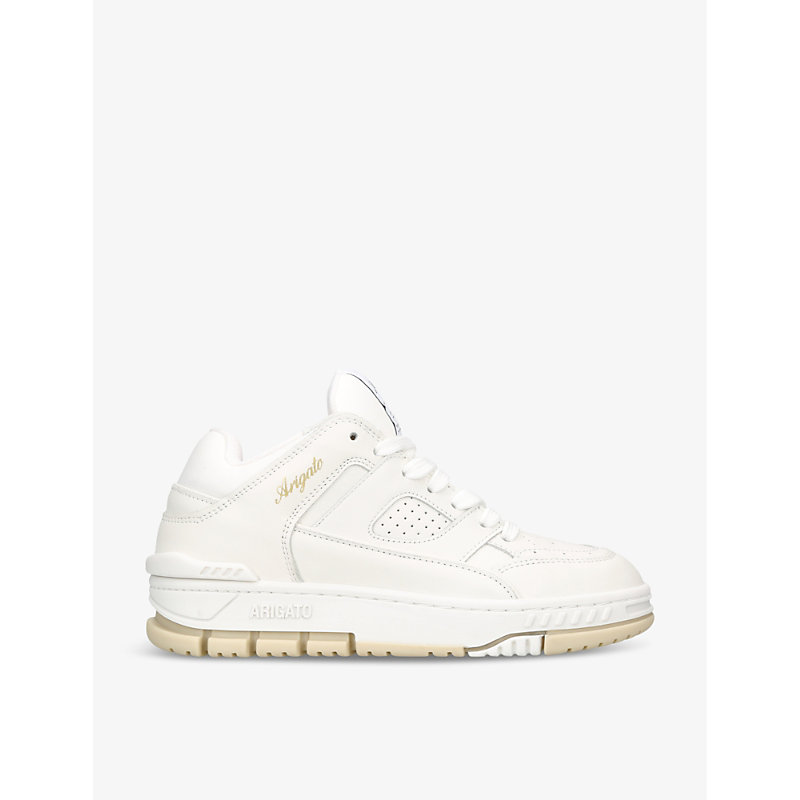 Axel Arigato Area Lo Brand-patch Leather And Recycled Polyester Mid-top Trainers In White/oth