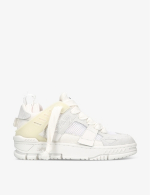 Axel Arigato Womens White Area Patchwork Leather And Recycled Polyester Mid-top Trainers