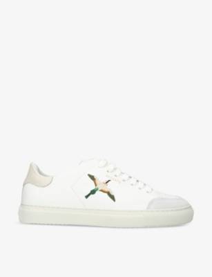 Shop Axel Arigato Clean 90 Leather And Suede Low-top Trainers In White/comb
