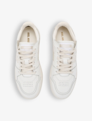 AXEL ARIGATO: Dice-A panelled leather and suede low-top trainers