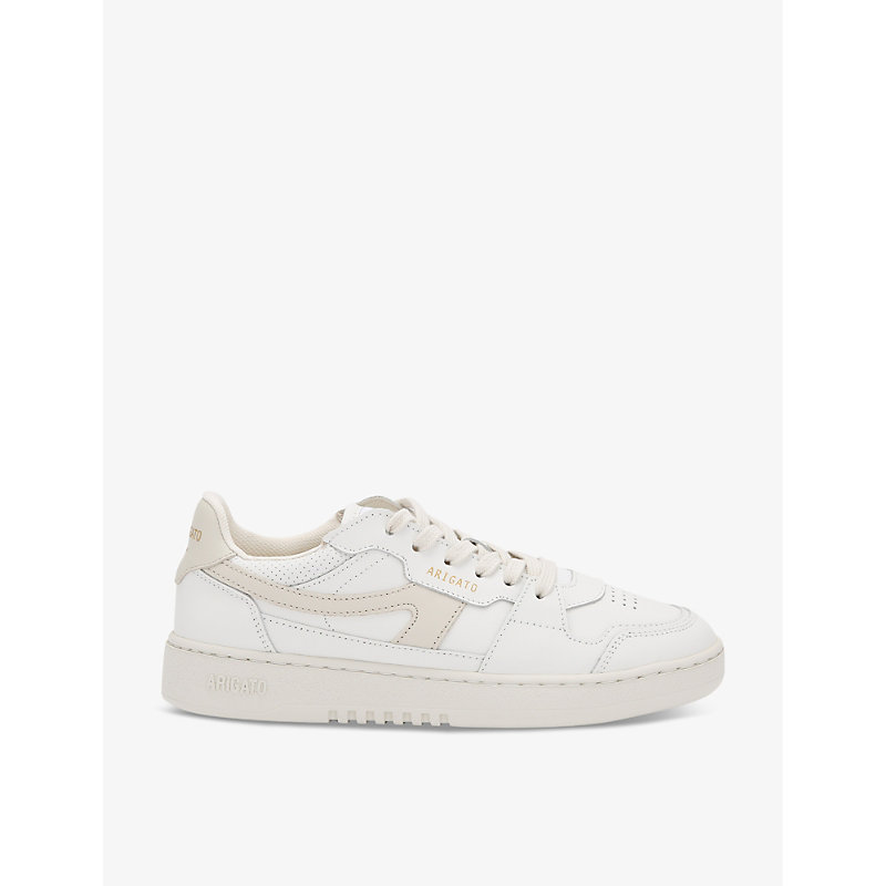 Shop Axel Arigato Dice-a Panelled Leather And Suede Low-top Trainers In Beige Comb