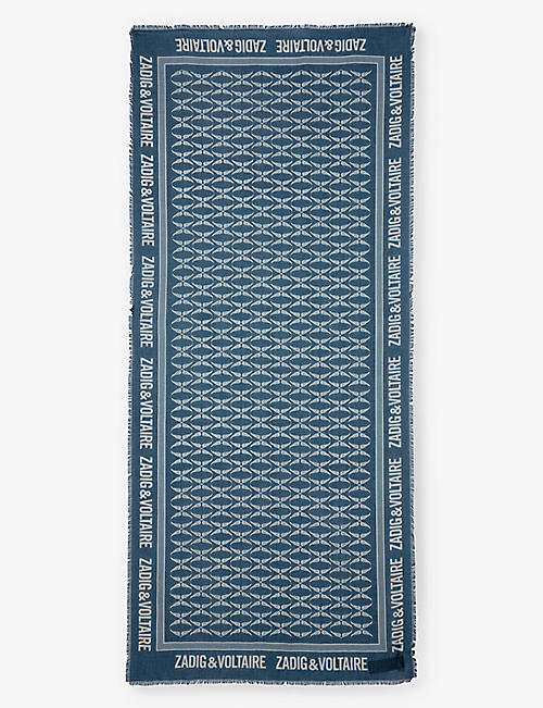 ZADIG&VOLTAIRE: Delta graphic-print cotton scarf