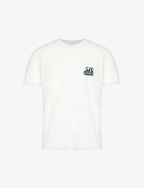 CP COMPANY: Brand-print crewneck cotton-jersey T-shirt