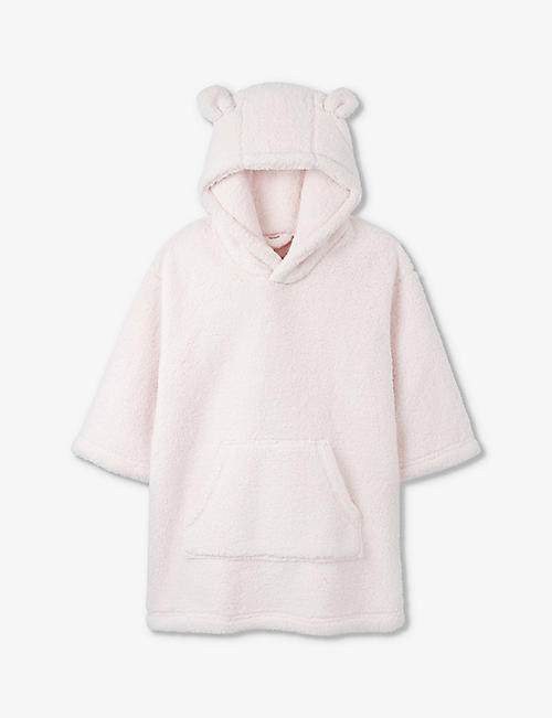 THE LITTLE WHITE COMPANY: Bear faux-sheepskin recycled-polyester hoodie 1-6 years