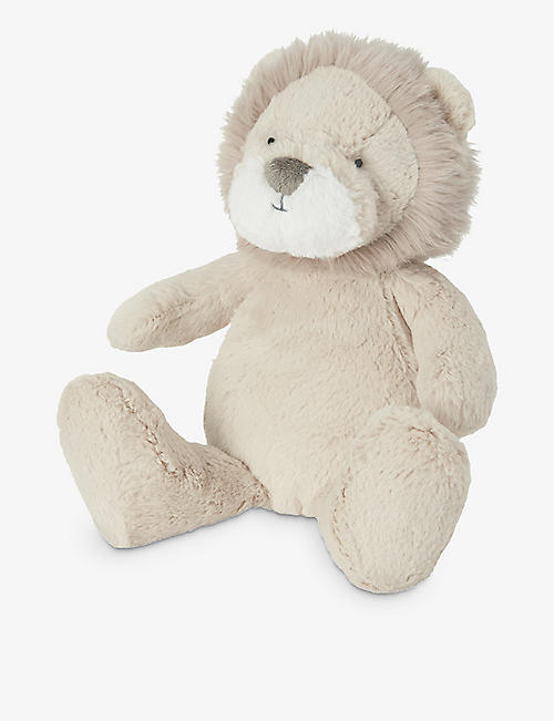 THE LITTLE WHITE COMPANY: Lenny Lion medium stuffed toy 40cm