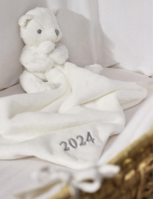THE LITTLE WHITE COMPANY: 2024 Dated Bear recycled-polyester comforter 16cm x 14cm