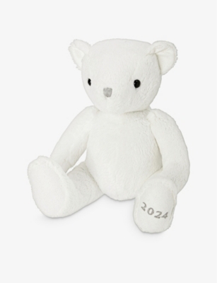 THE LITTLE WHITE COMPANY: 2024 Dated Bear recycled-polyester soft toy 18cm