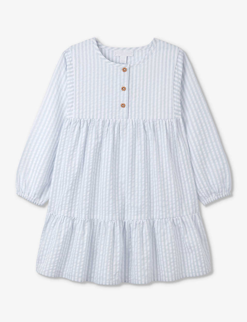 The Little White Company Babies'  Stripe Stripe-print Seersucker Organic-cotton Dress 18 Months - 6 Years