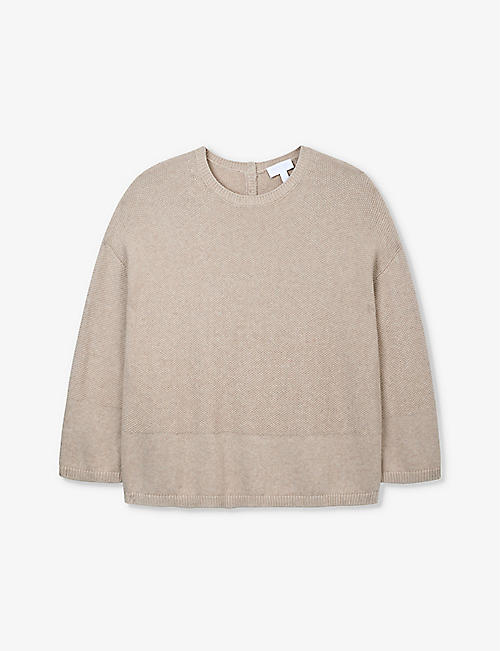 THE WHITE COMPANY: Relaxed-fit button-back cotton jumper