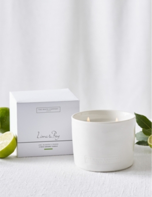 THE WHITE COMPANY: Lime and Bay mineral-wax scented candle 300g