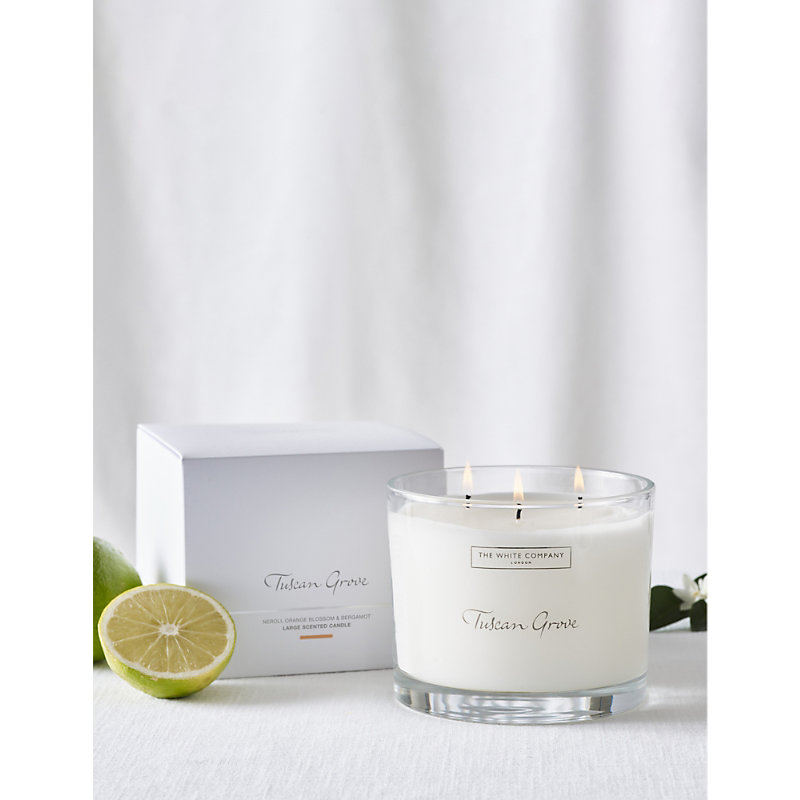 Shop The White Company None/clear Tuscan Grove Large Mineral-wax Scented Candle 770g