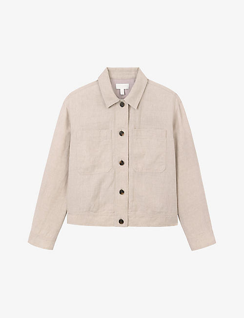 THE WHITE COMPANY: Patch-pocket relaxed-fit linen jacket