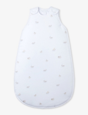 THE LITTLE WHITE COMPANY: Boat-print 2.5 tog organic-cotton sleeping bag 0-36 months