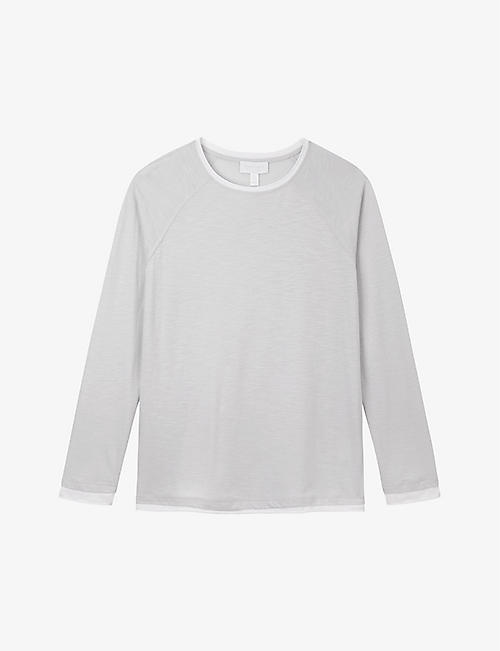 THE WHITE COMPANY: Round-neck long-sleeve organic-cotton top