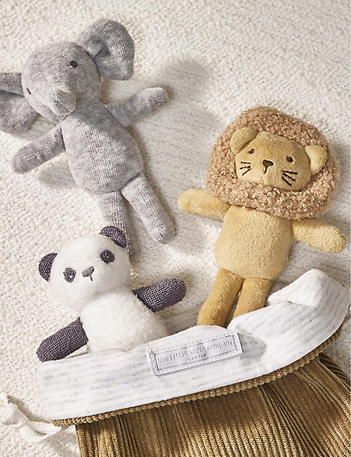THE LITTLE WHITE COMPANY: Noah's Ark sensory soft toys set of three