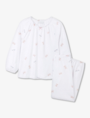 THE LITTLE WHITE COMPANY: Butterfly and dragonfly-print frill-trim organic-cotton pyjamas 1-6 years