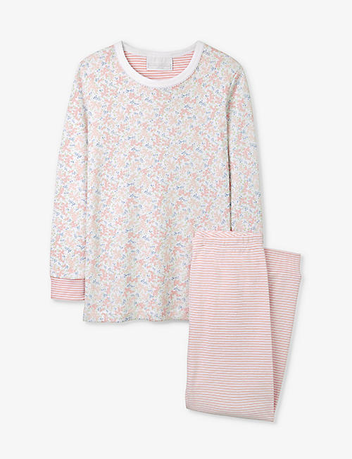 THE LITTLE WHITE COMPANY: Floral-print organic-cotton pyjamas 1-6 years