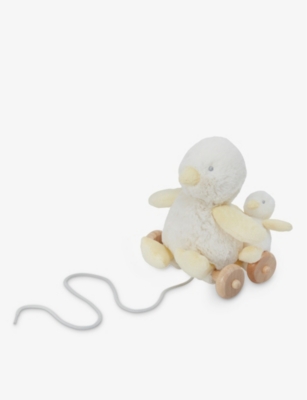 THE LITTLE WHITE COMPANY: Pull Along Chicks toy 20cm
