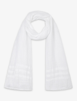 THE WHITE COMPANY: Textured lightweight linen scarf