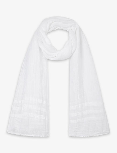THE WHITE COMPANY: Textured lightweight linen scarf
