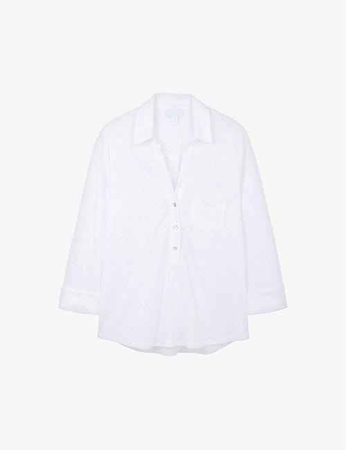 THE WHITE COMPANY: Patch-pocket linen shirt
