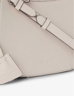 Shop The White Company S  Adjustable And Removeable-strap Leather Crossbody Bag In Almond