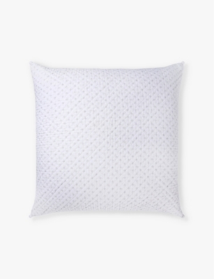 THE WHITE COMPANY: Brittany dot-print large square cotton cushion 60cm x 60cm