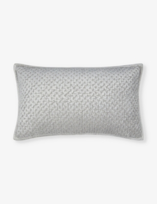 THE WHITE COMPANY: Brompton hand-quilted small cotton-blend cushion cover 50cm x 50cm