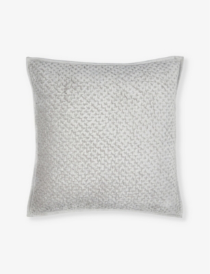 THE WHITE COMPANY: Brompton hand-quilted small cotton-blend cushion cover 30cm x 50cm