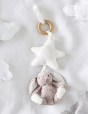 THE LITTLE WHITE COMPANY: Jitter Bonnie Bunny interactive soft toy 26cm
