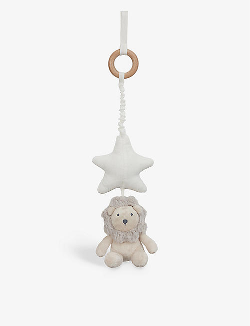 THE LITTLE WHITE COMPANY: Jitter Lenny Lion interactive soft toy 26cm