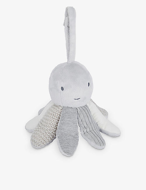 THE LITTLE WHITE COMPANY: Oscar Octopus interactive soft toy 25cm