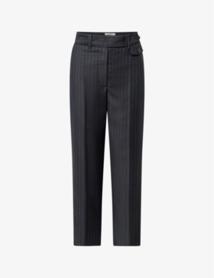 Lovechild Womens Black Coppola Straight-leg High-rise Stretch Woven-twill Trousers