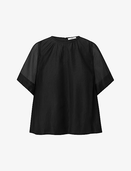 LOVECHILD: Joy A-shaped woven blouse