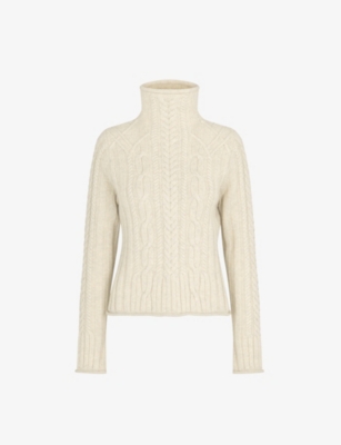 LOVECHILD: Della turtle-neck cable-knit wool-blend jumper