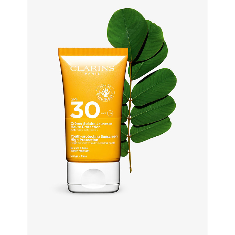 Shop Clarins Youth-protecting High-protection Facial Sunscreen Spf 30 150ml