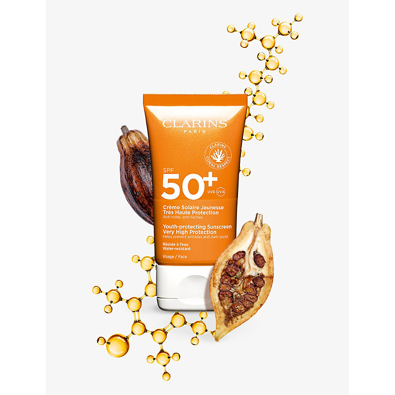 Shop Clarins Youth-protecting Very High-protection Facial Sunscreen Spf 50 150ml