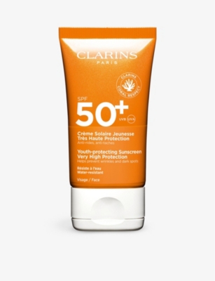 Clarins Youth-protecting Very High-protection Facial Sunscreen Spf 50 150ml In White