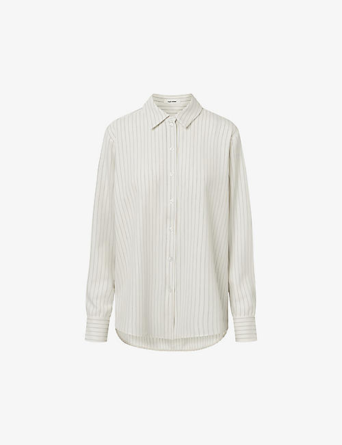 NUE NOTES: Essex striped stretch-woven shirt