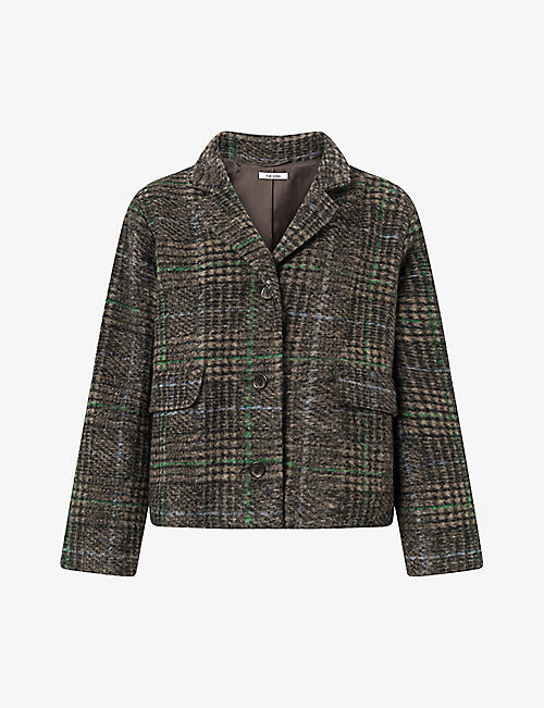 NUE NOTES: Ernesto checked wool-blend jacket
